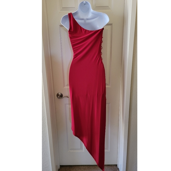 Foreign Exchange One Shoulder Asymmetrical Dress - Picture 3 of 6
